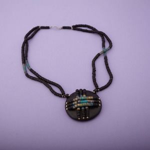 Vintage wooden beaded necklace